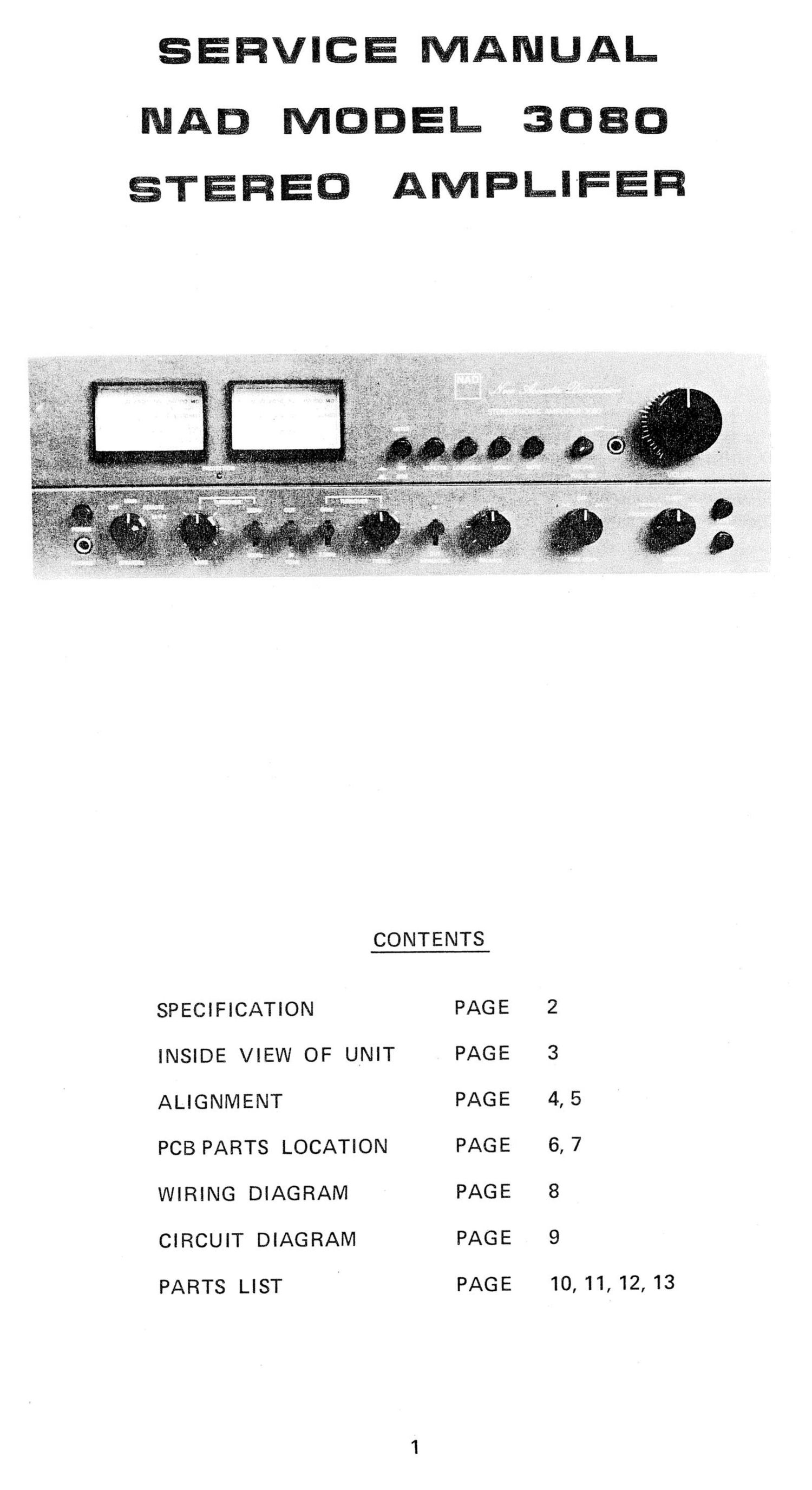 Nad 3080 Service Manual