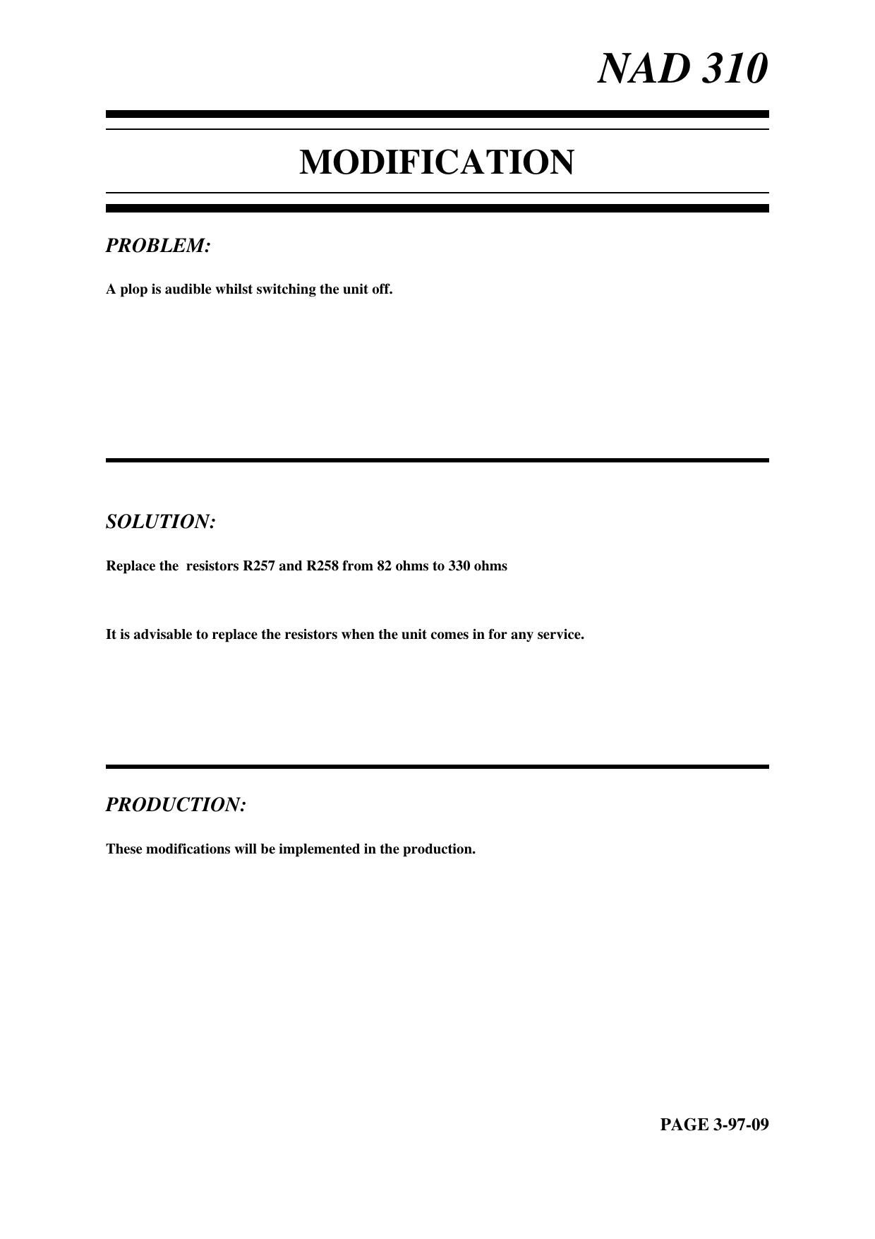 Nad 310 Service Manual