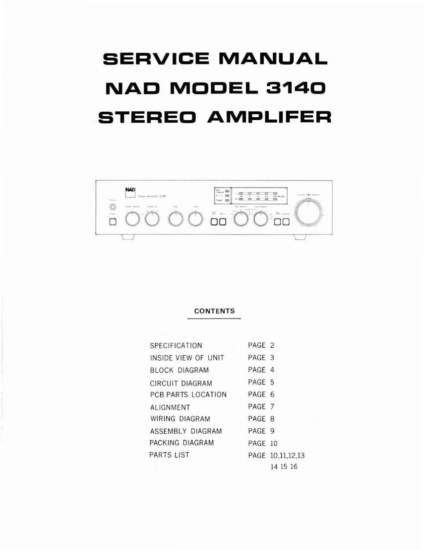 Nad 3140 Service Manual