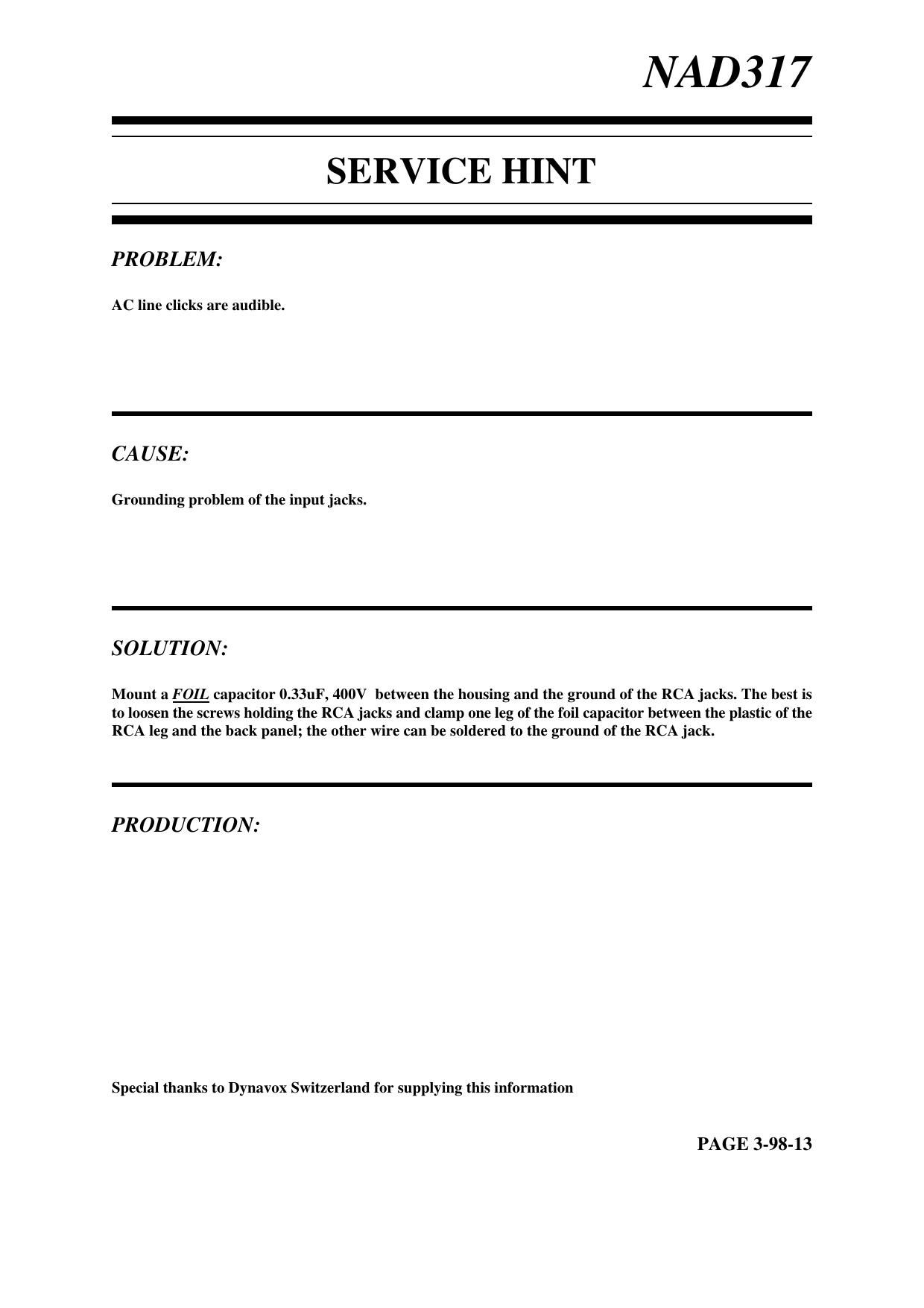 Nad 317 Service Manual 2