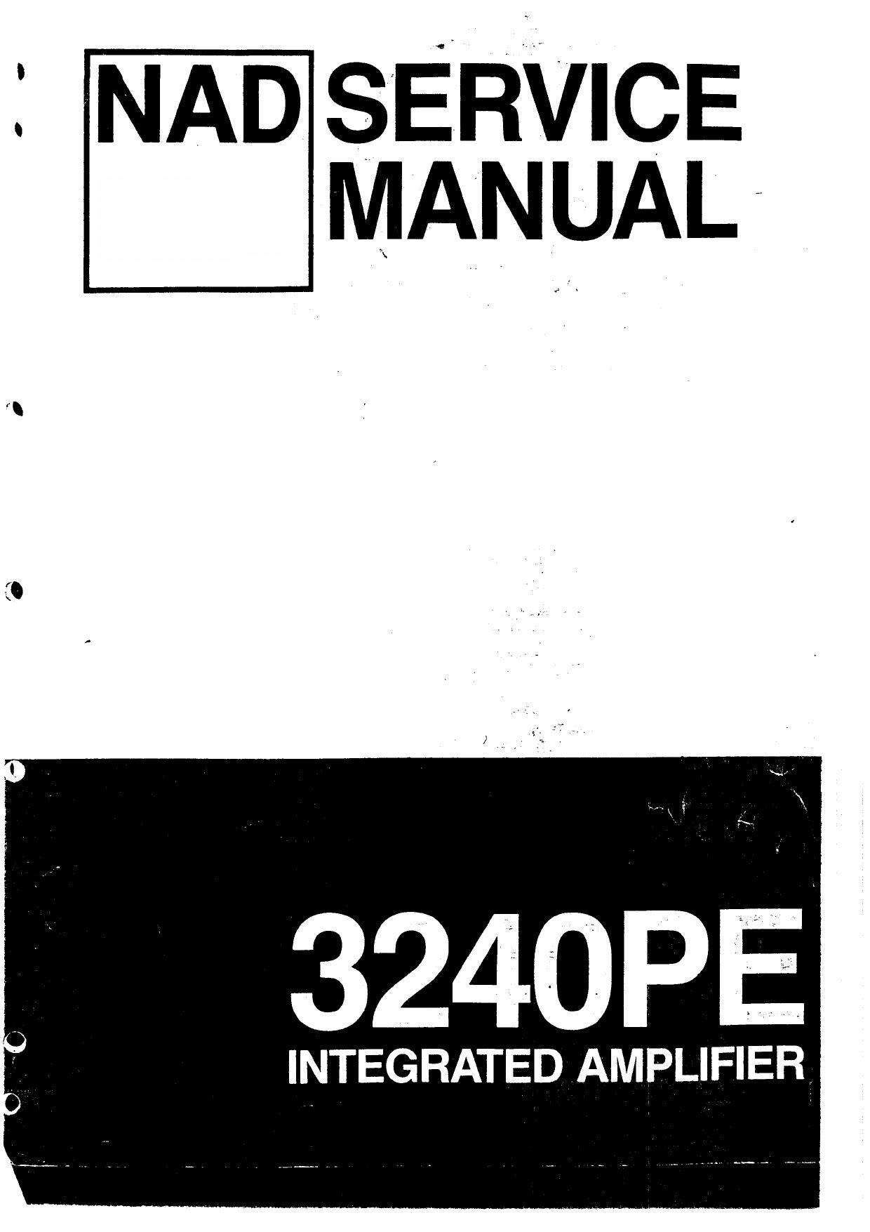 Nad 3240 PE Service manual