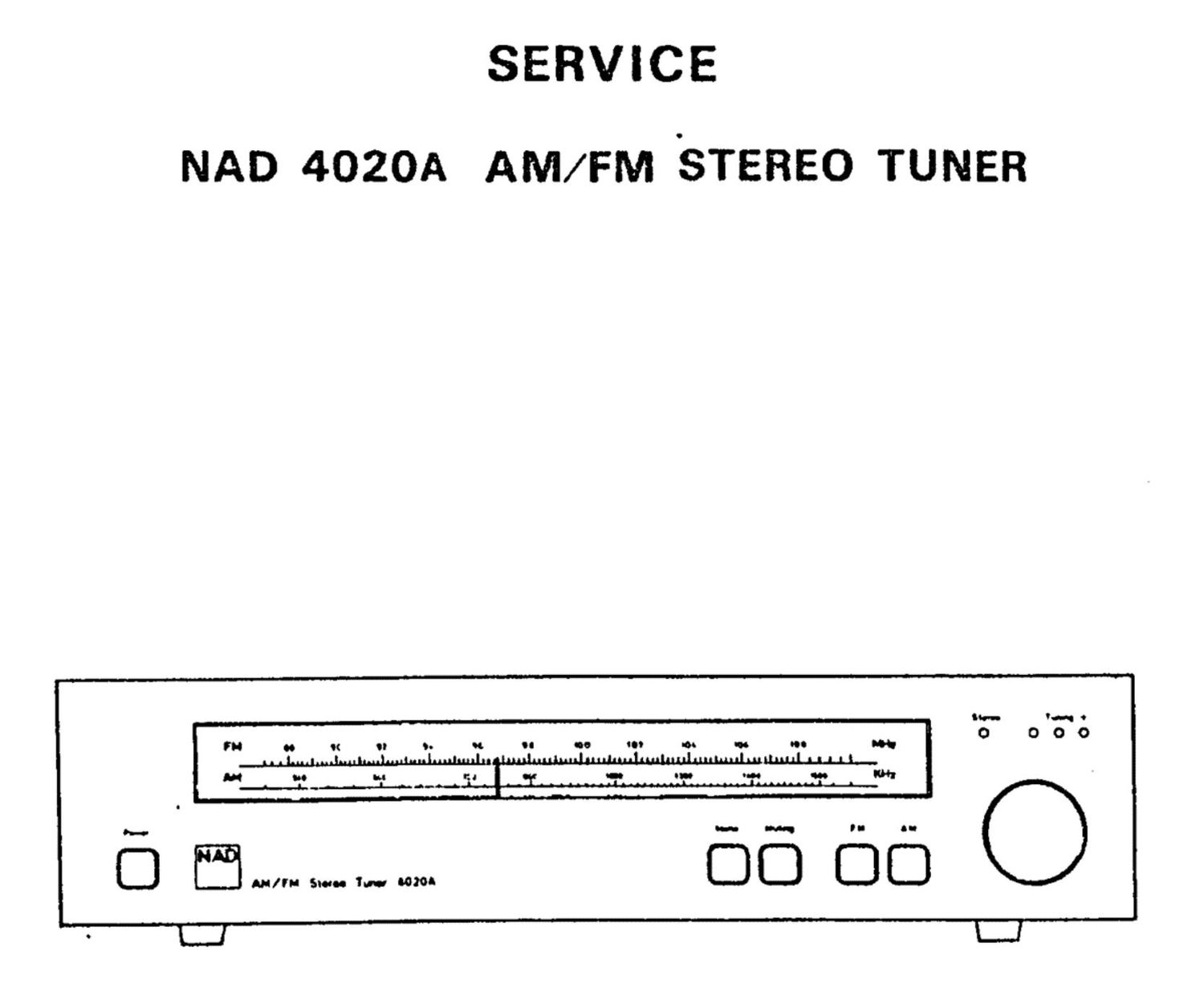 Nad 4020 A Service Manual