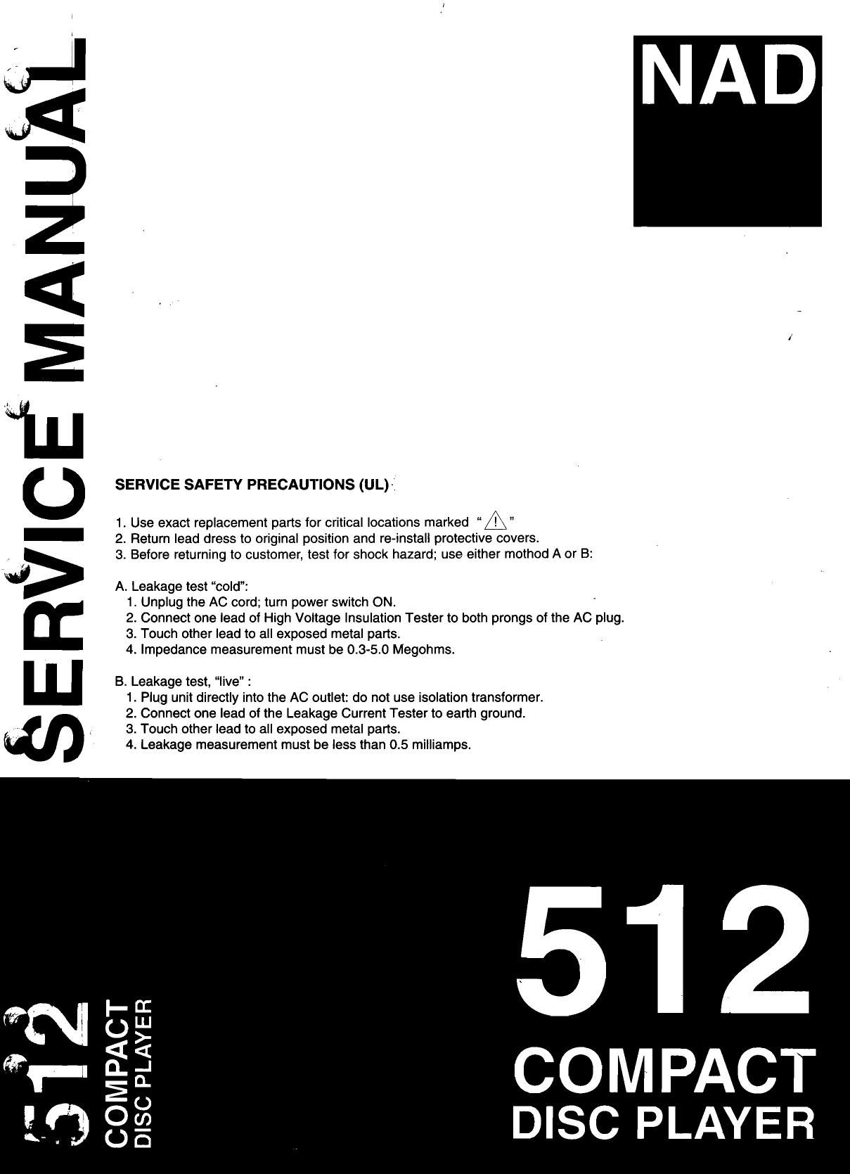 Nad 512 Service Manual