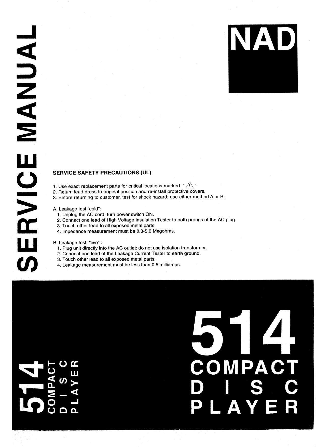 Nad 514 Service Manual