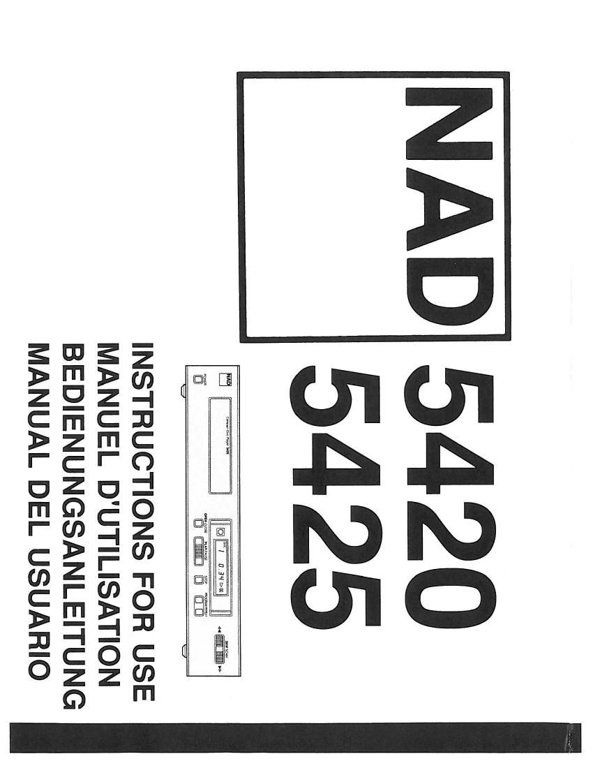 Nad 5420 Owners Manual