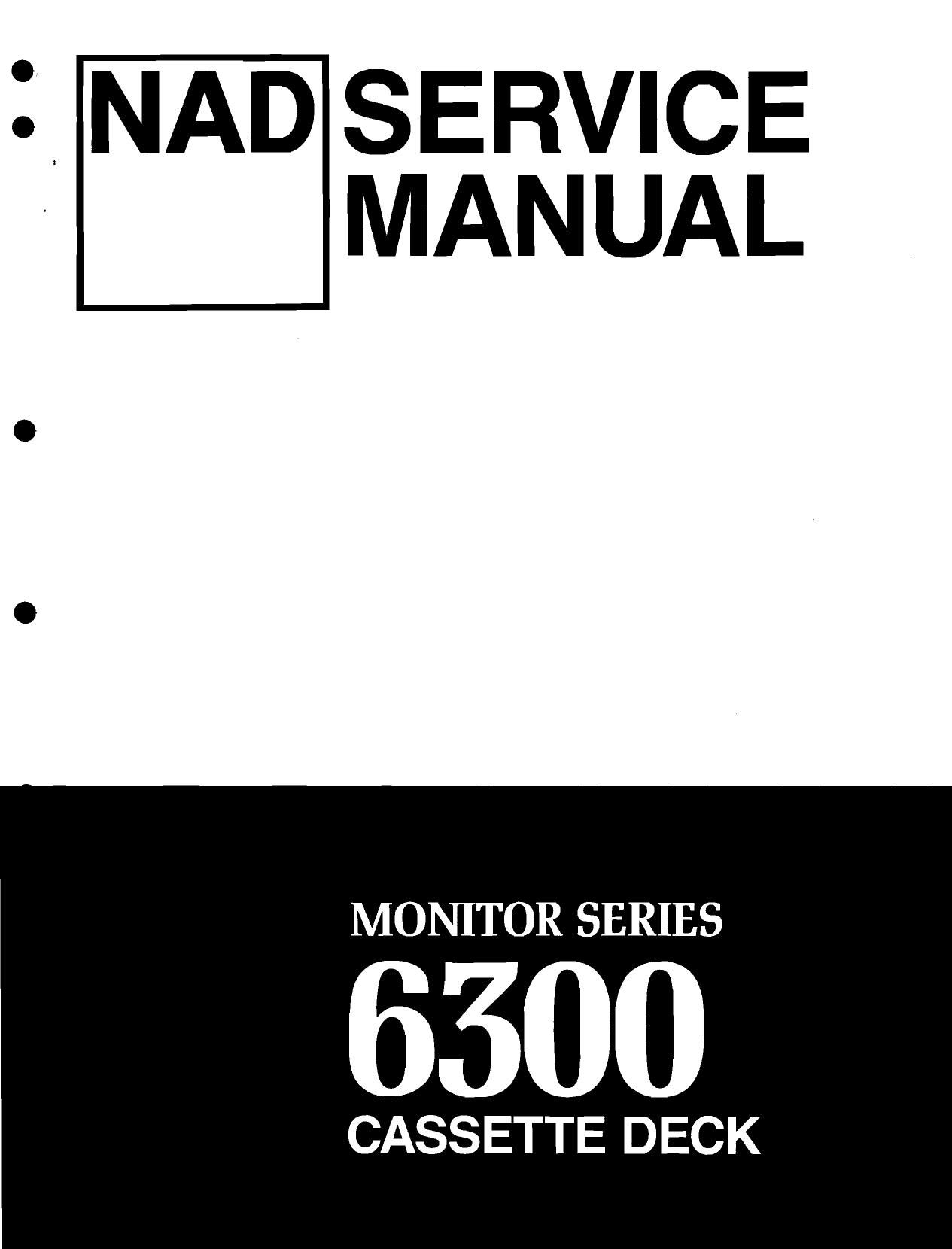 Nad 6300 Service Manual