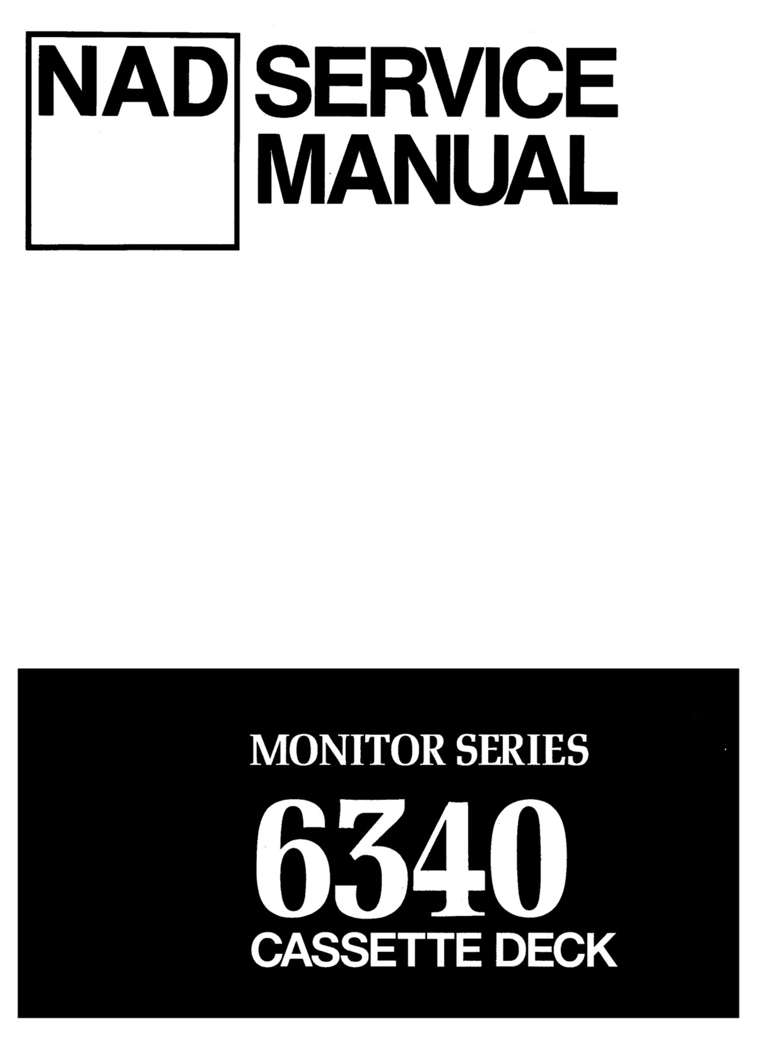 Nad 6340 Service Manual