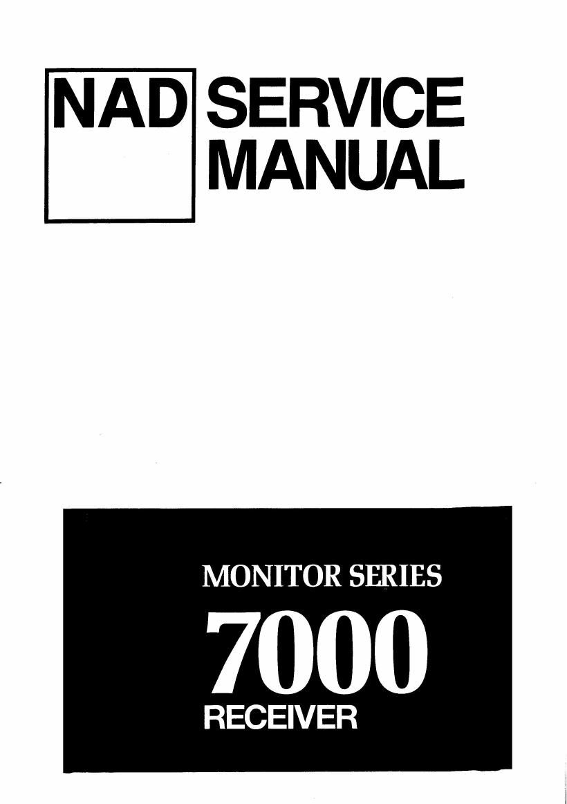 Nad 7000 Service Manual