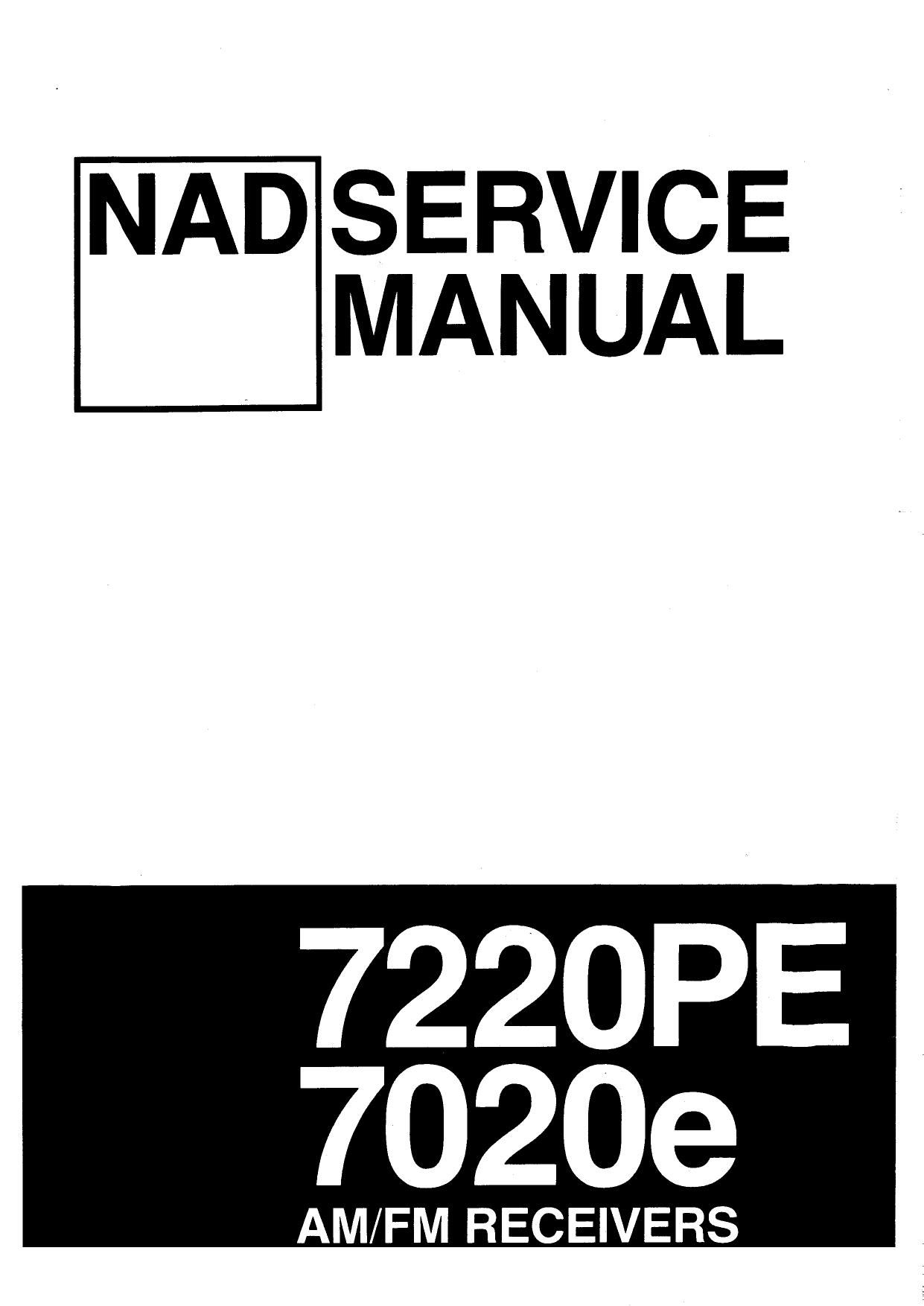 Nad 7020 E Service Manual