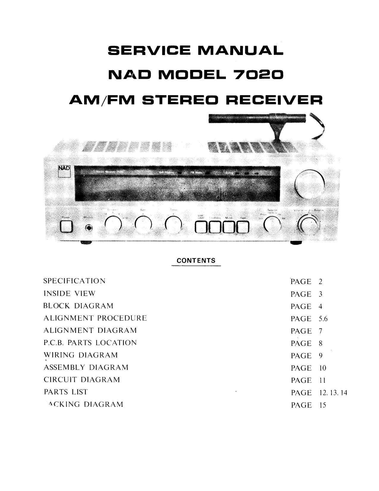 Nad 7020 Service Manual