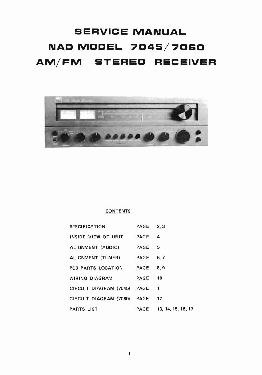 Nad 7045 7060 Service Manual