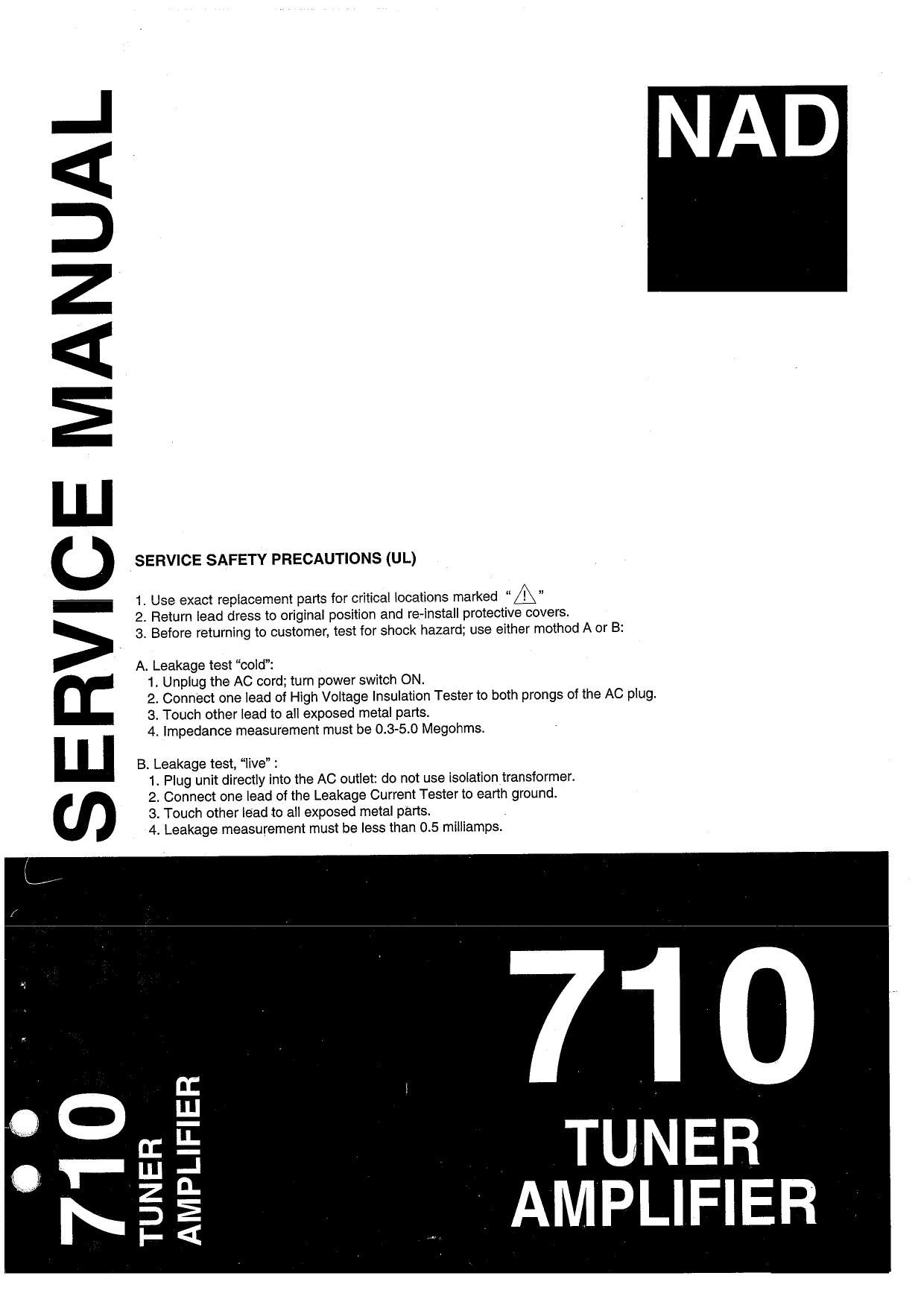 Nad 710 Service Manual
