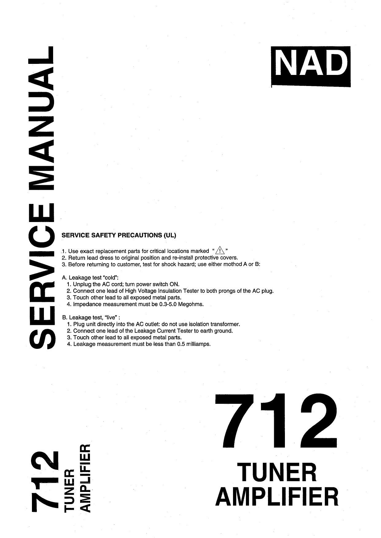 Nad 712 Service Manual