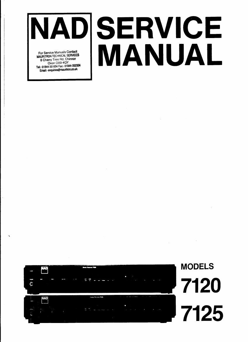 Nad 7125 Service Manual
