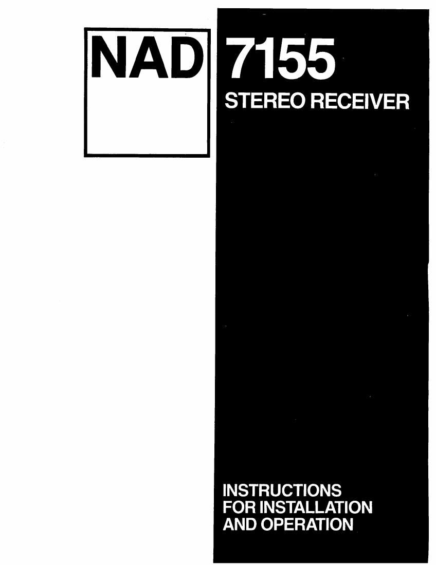 Nad 7155 Owners Manual