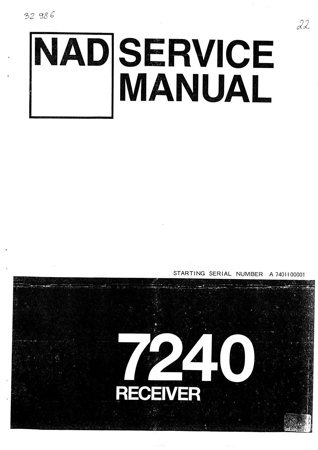 Nad 7240 Service Manual
