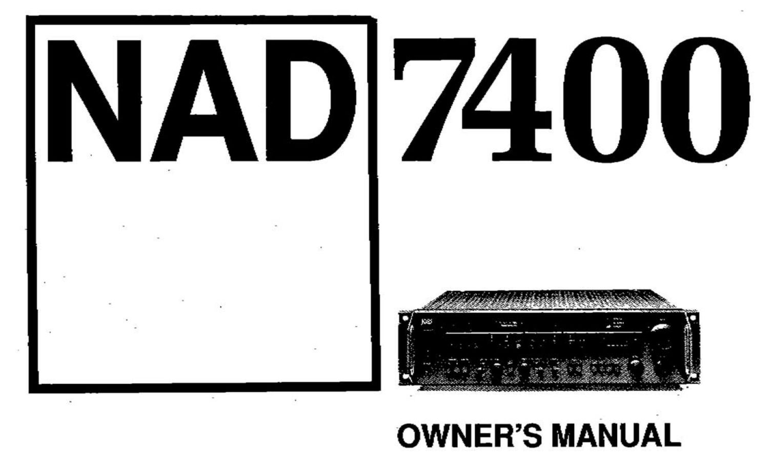 Nad 7400 Owners Manual