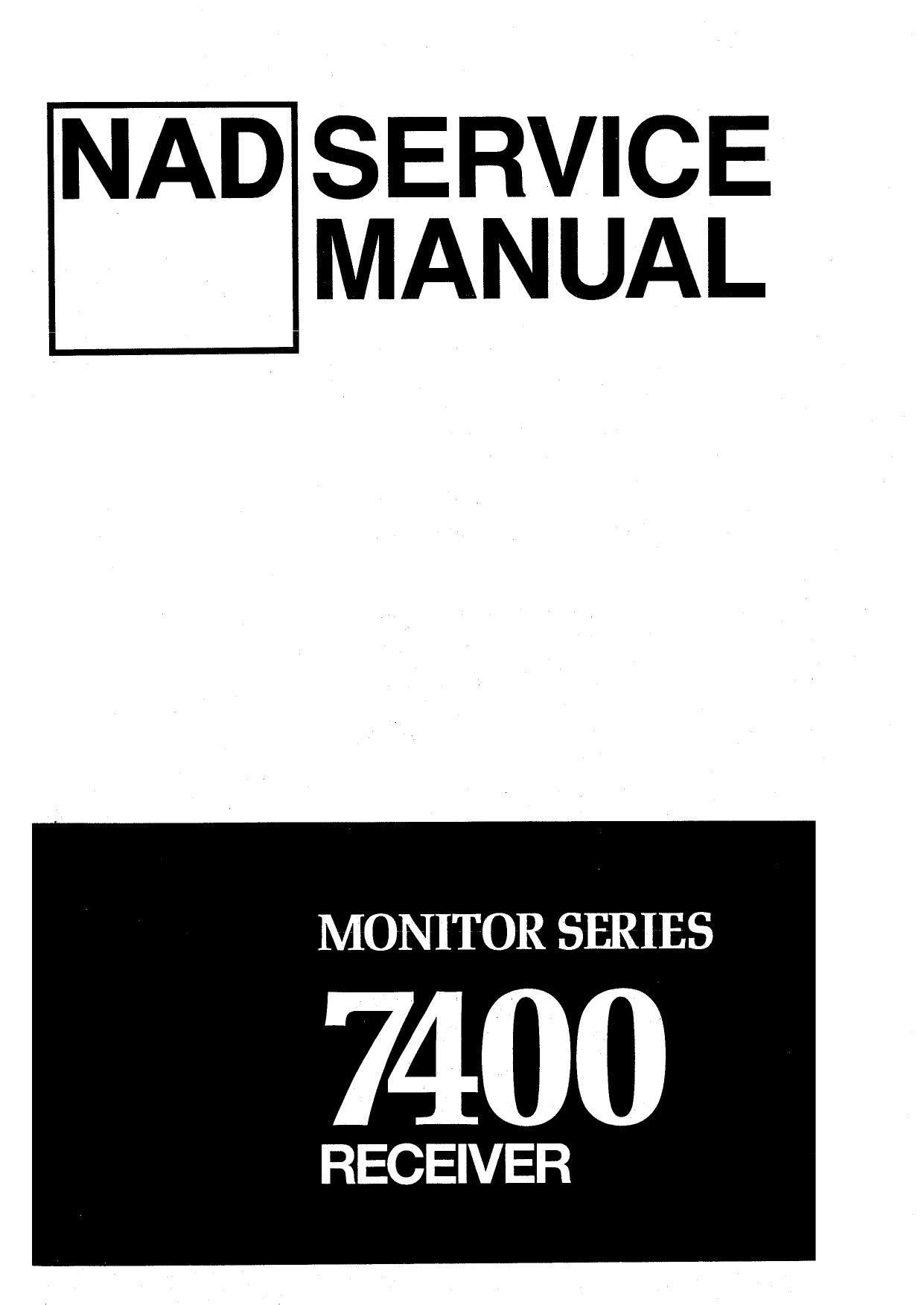 Nad 7400 Service Manual