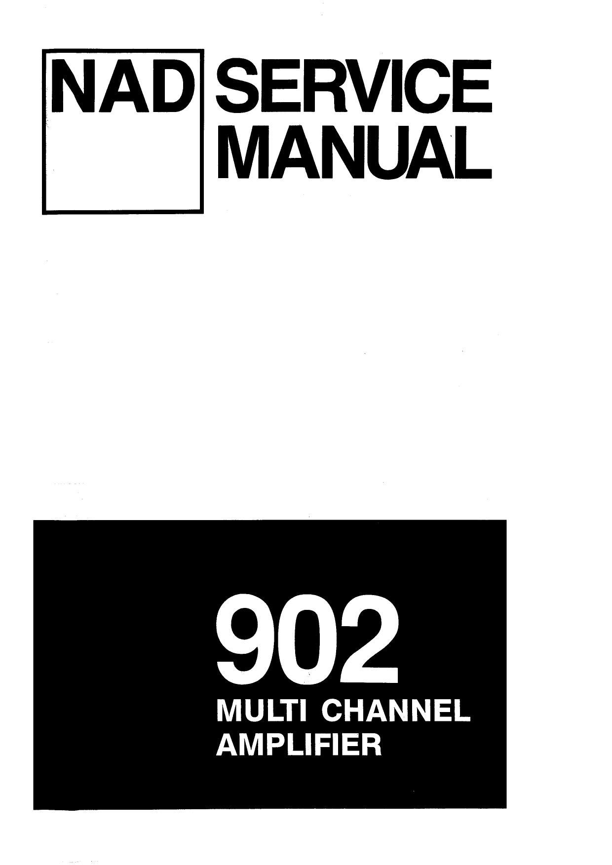Nad 902 Service Manual