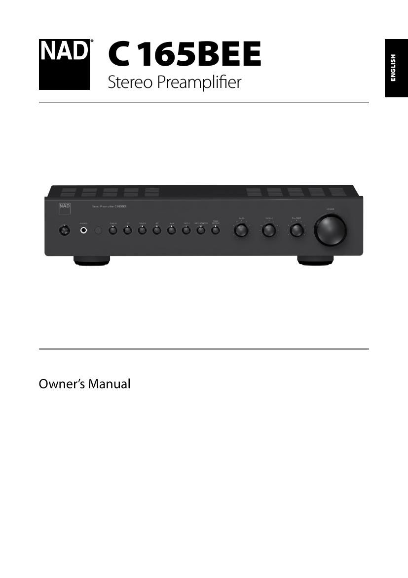 Nad C 165 BEE Owners Manual