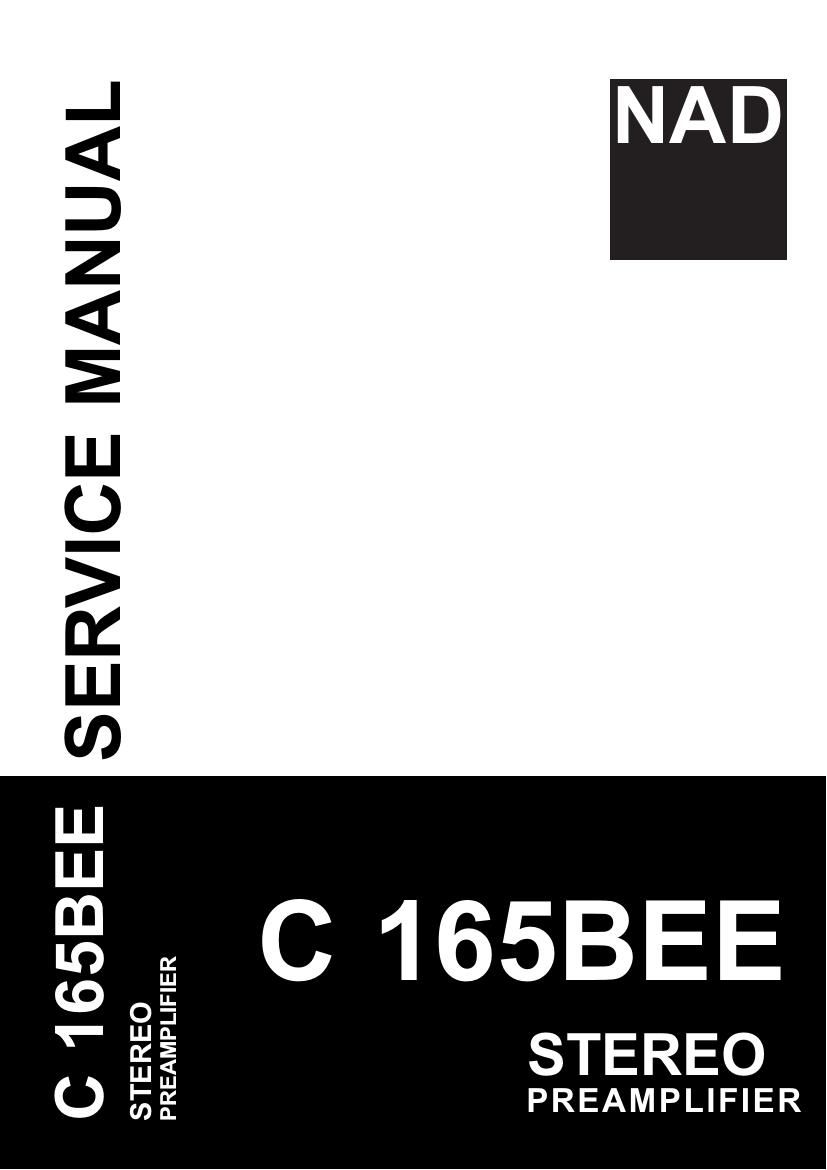 Nad C 165 BEE Service Manual