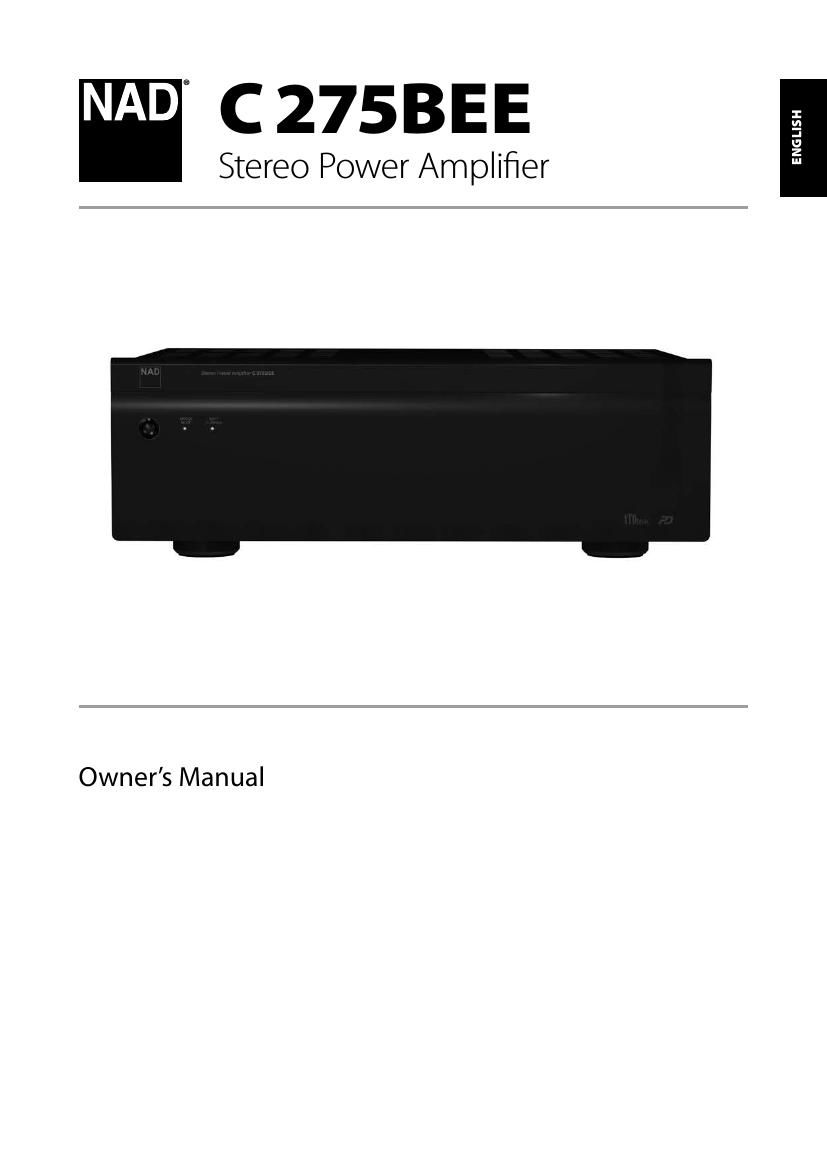 Nad C 275 BEE Owners Manual