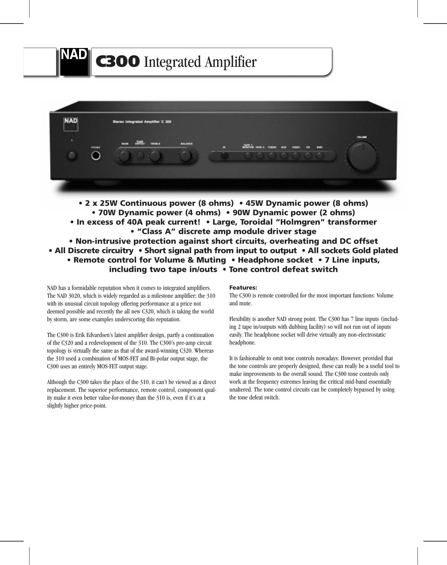 Nad C 300 Brochure