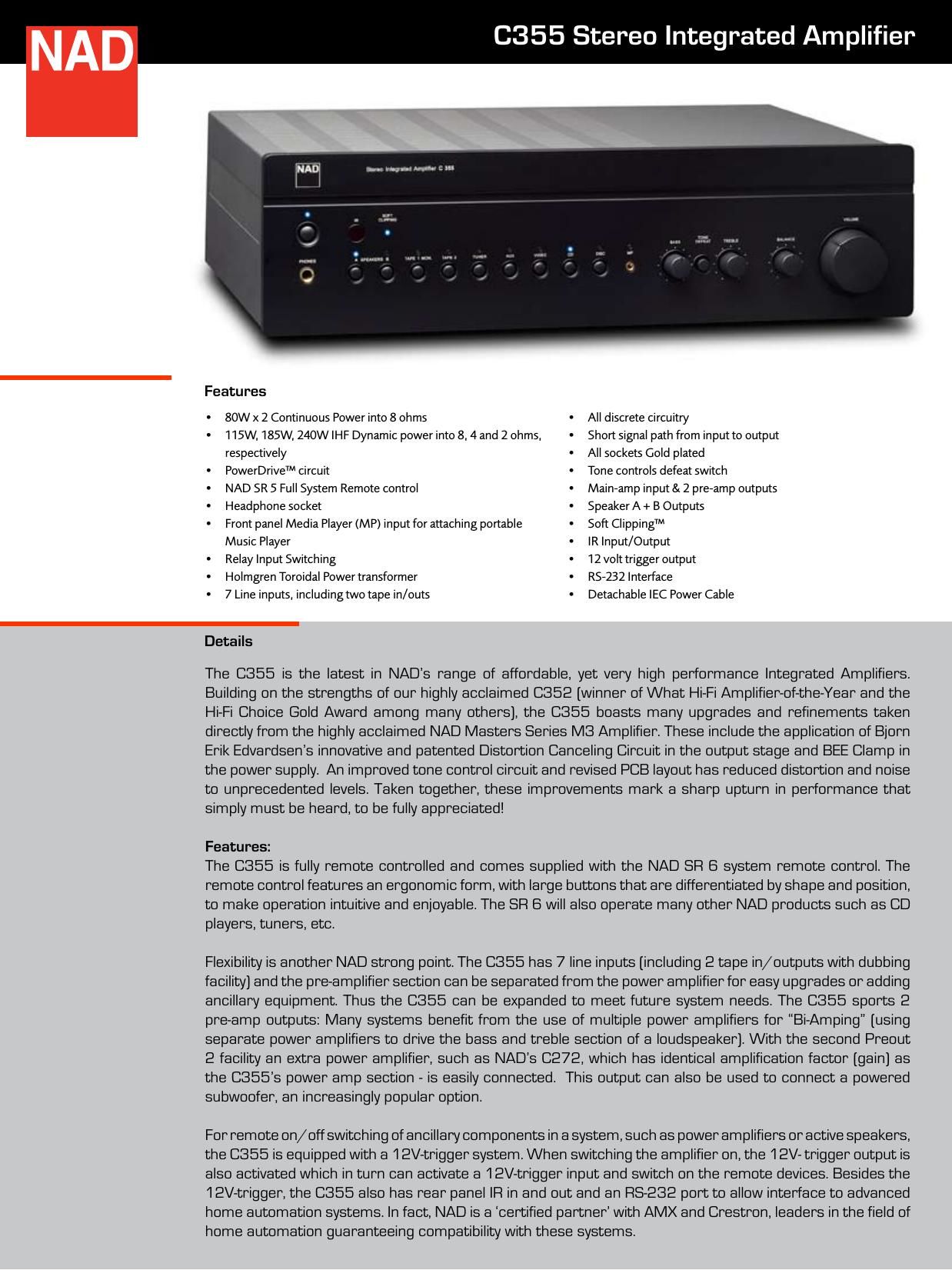 Nad C 355 Brochure