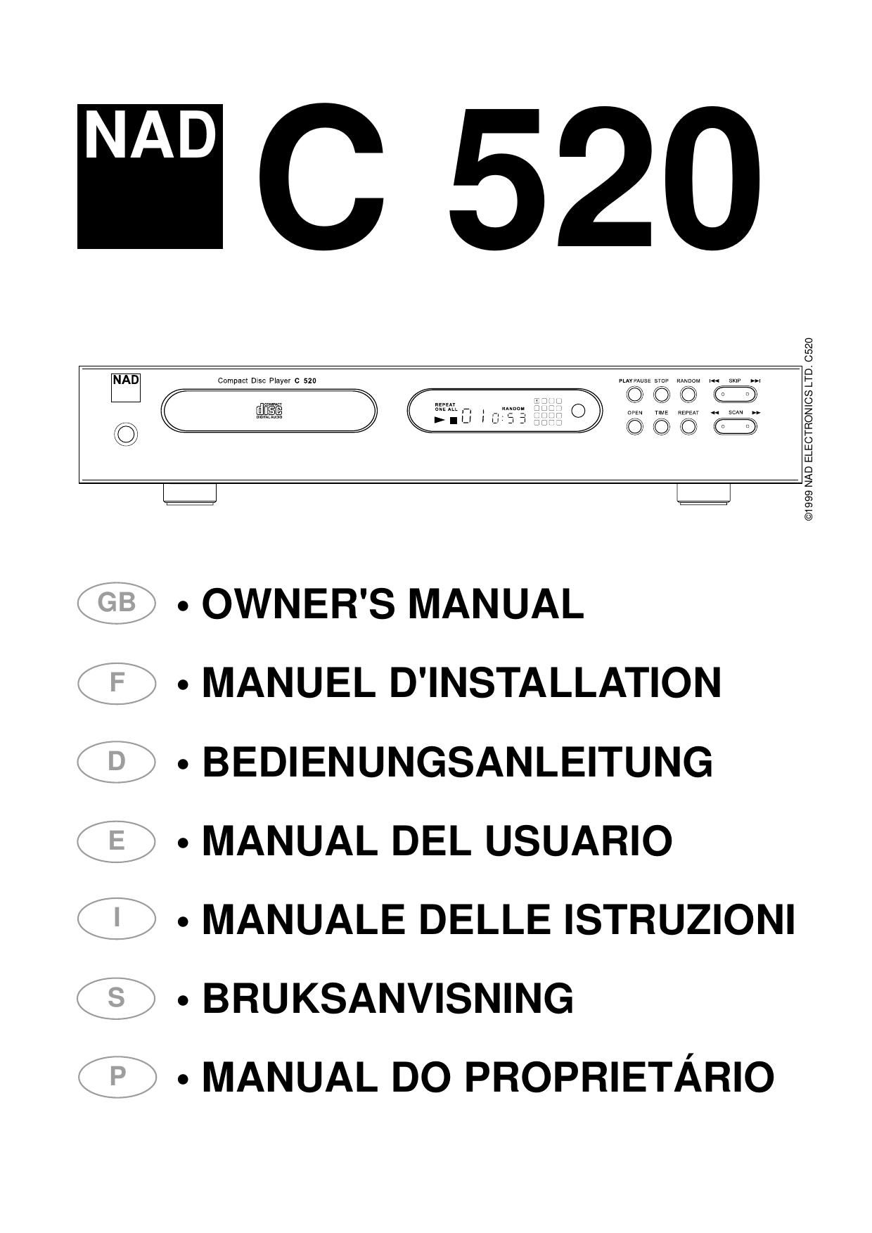 Nad C 520 Owners Manual