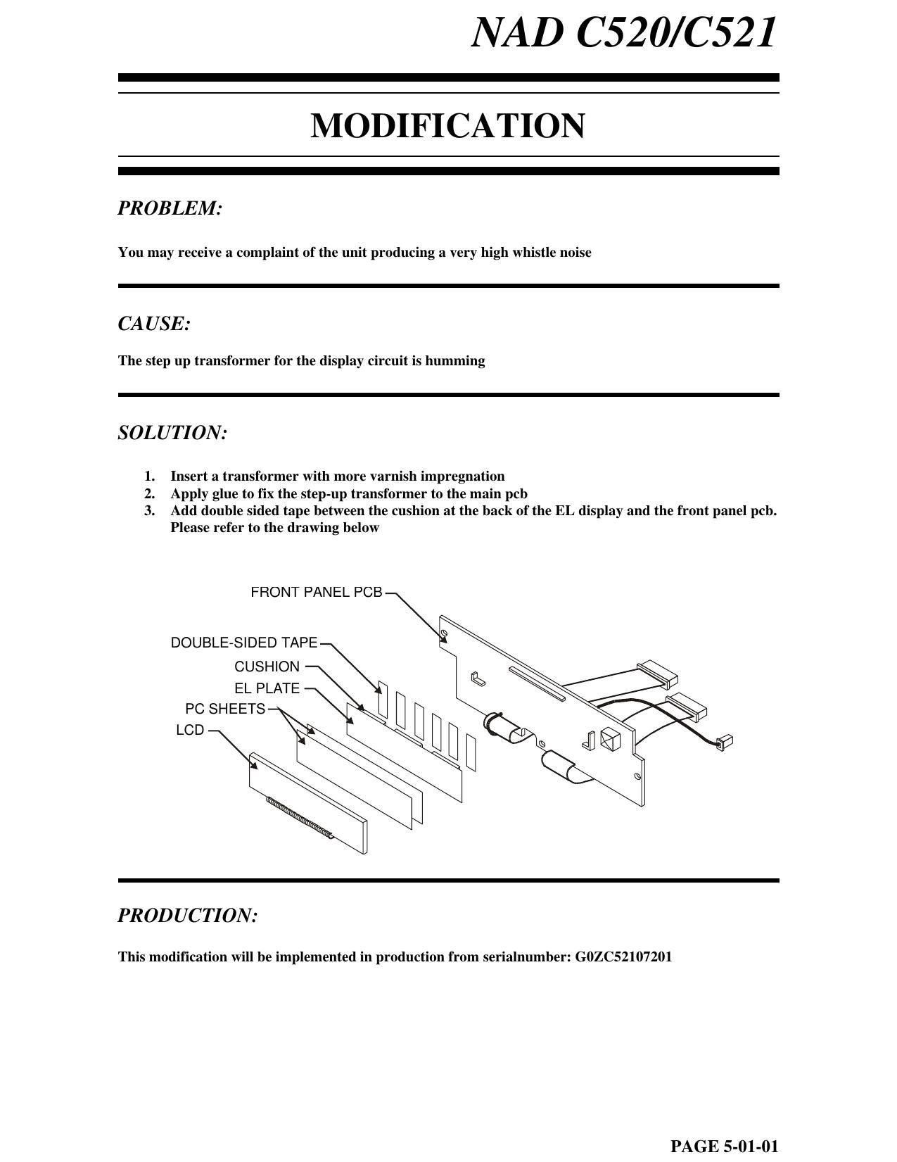 Nad C 520 Service Information