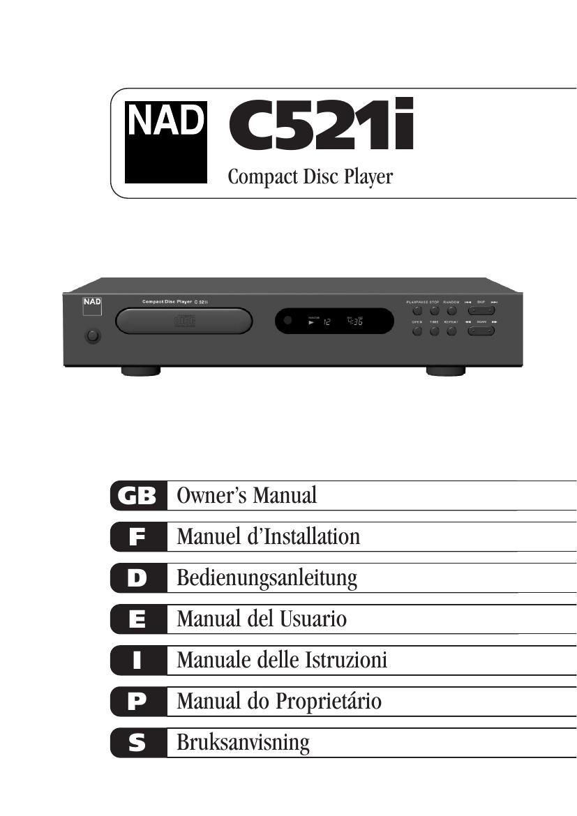 Nad C 521 I Owners Manual
