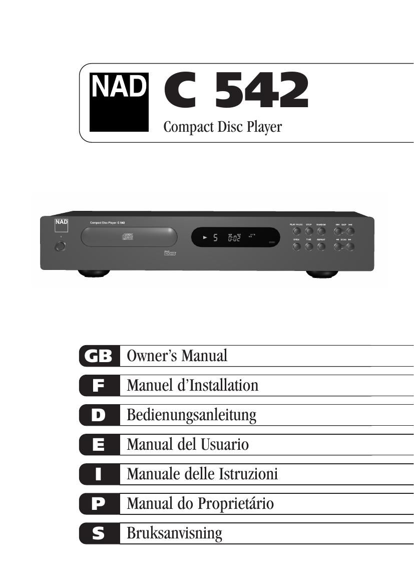 Nad C 542 Owners Manual