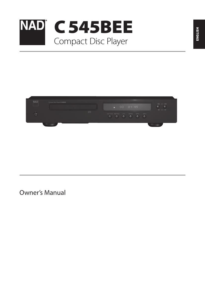 Nad C 545 BEE Owners Manual