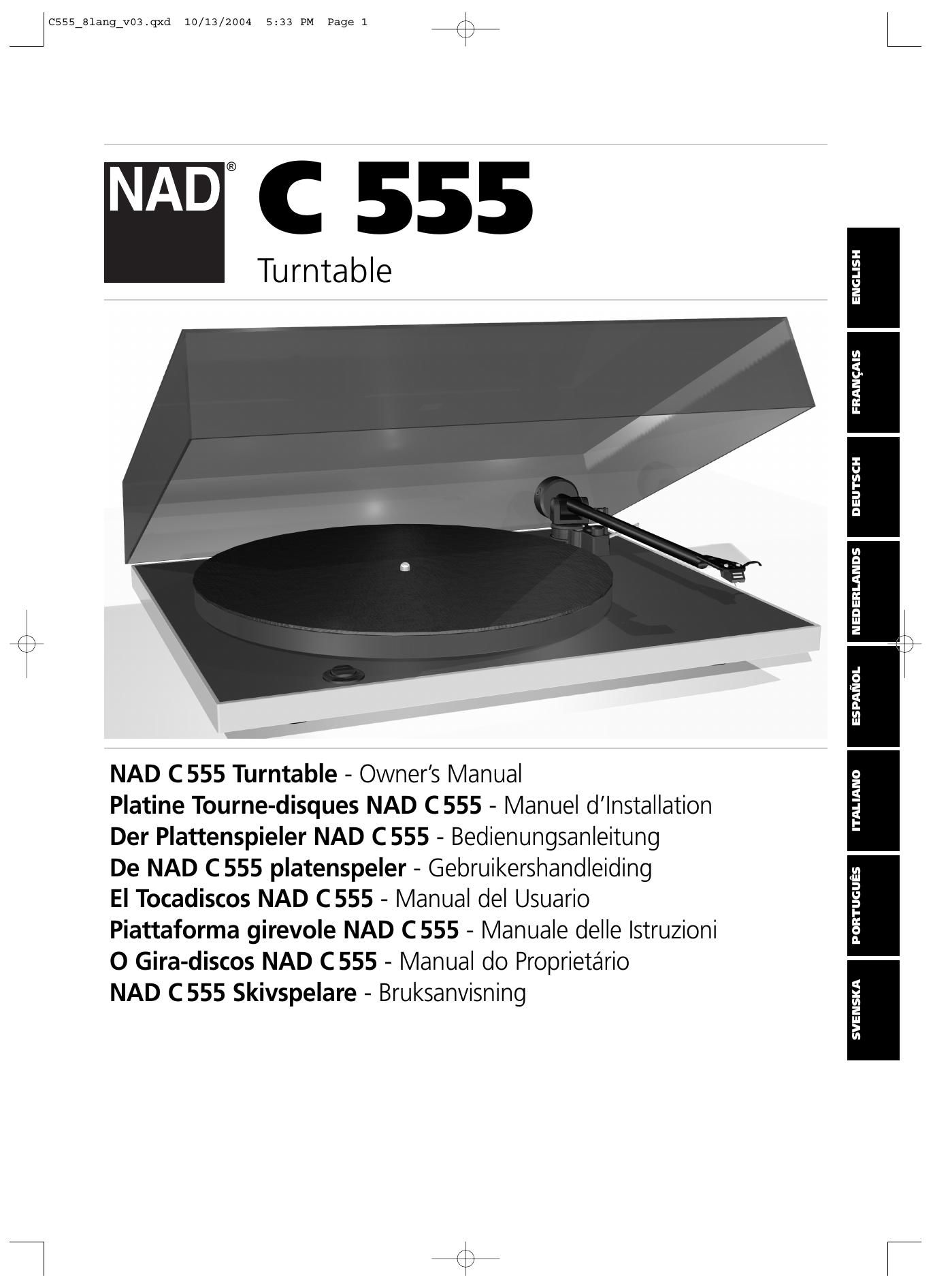 Nad C 555 Owners Manual