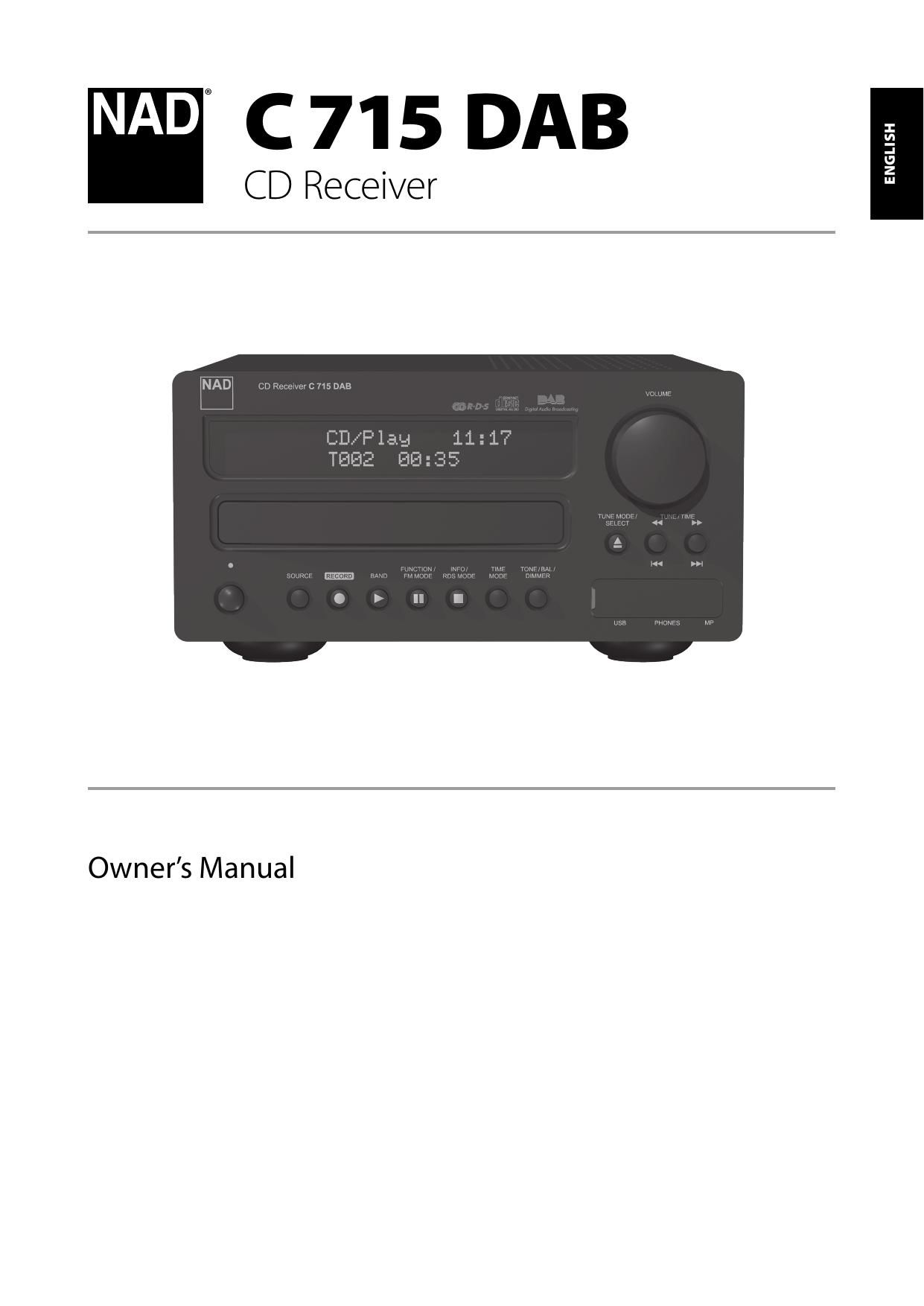 Nad C 715 DAB Owners Manual