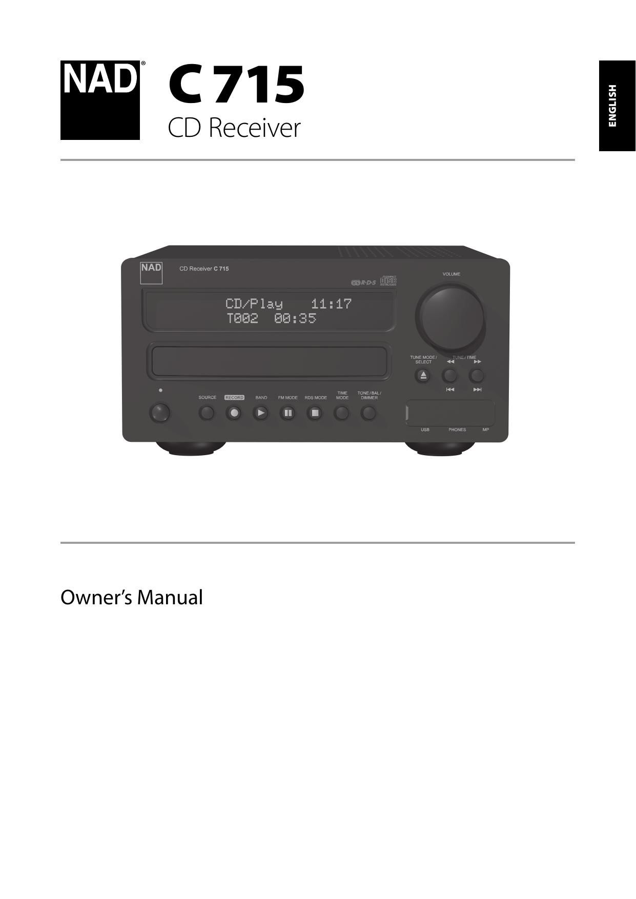 Nad C 715 Owners Manual