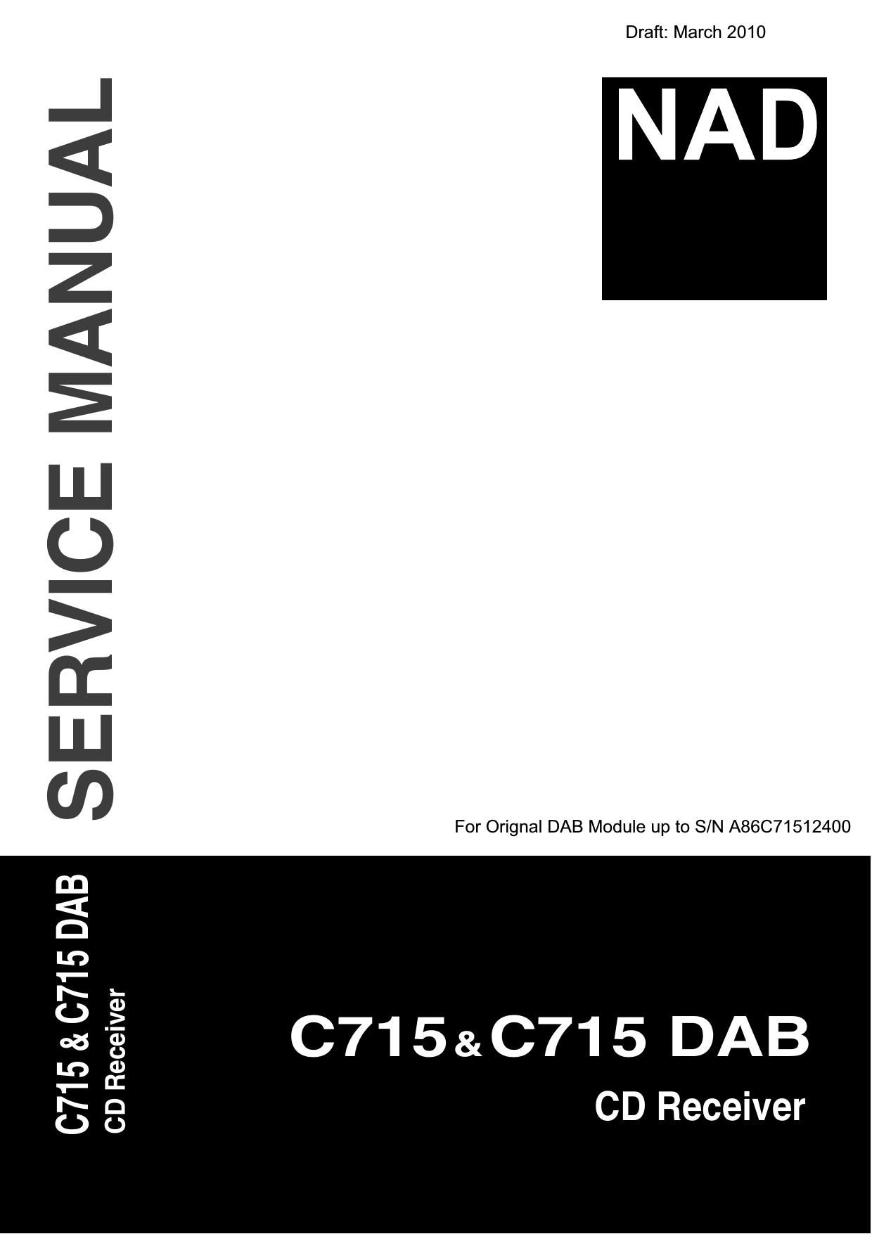 Nad C 715 Service Manual