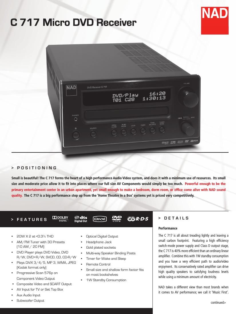 Nad C 717 Brochure