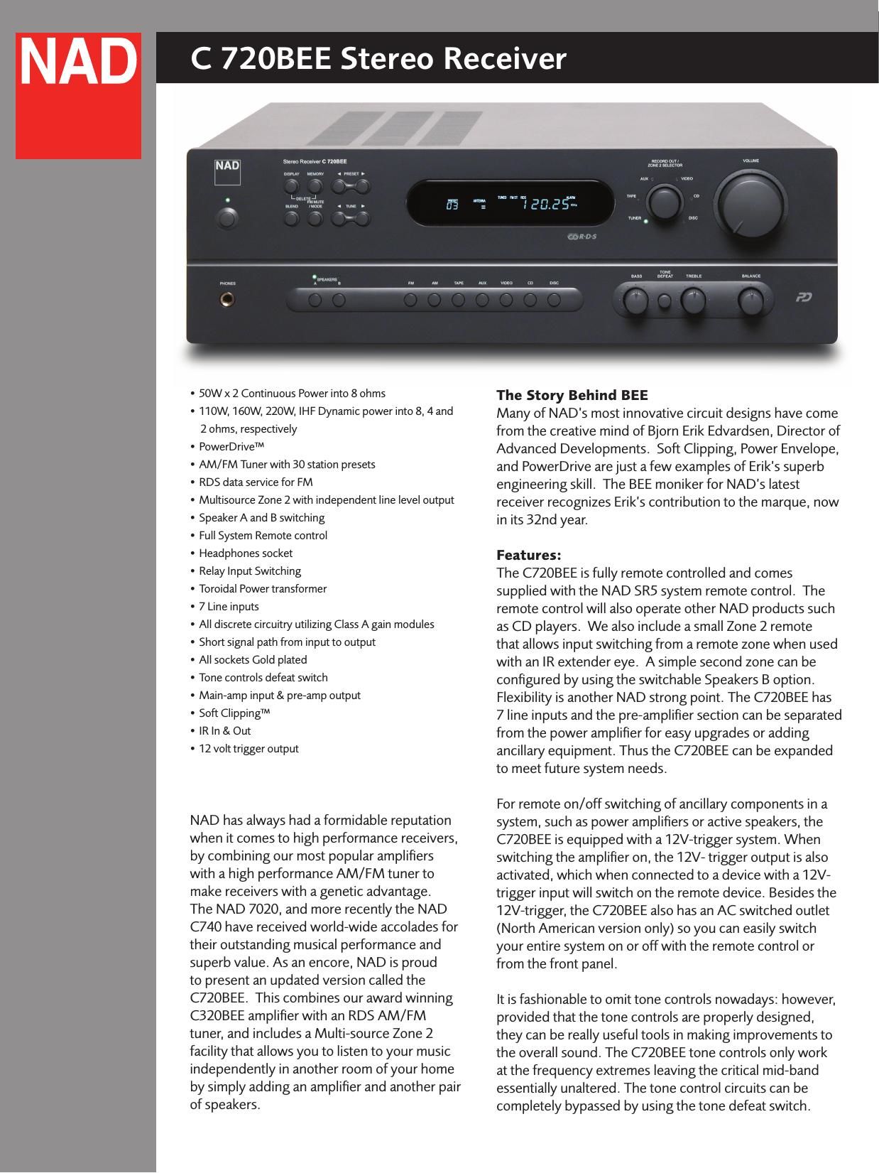 Nad C 720 BEE Brochure