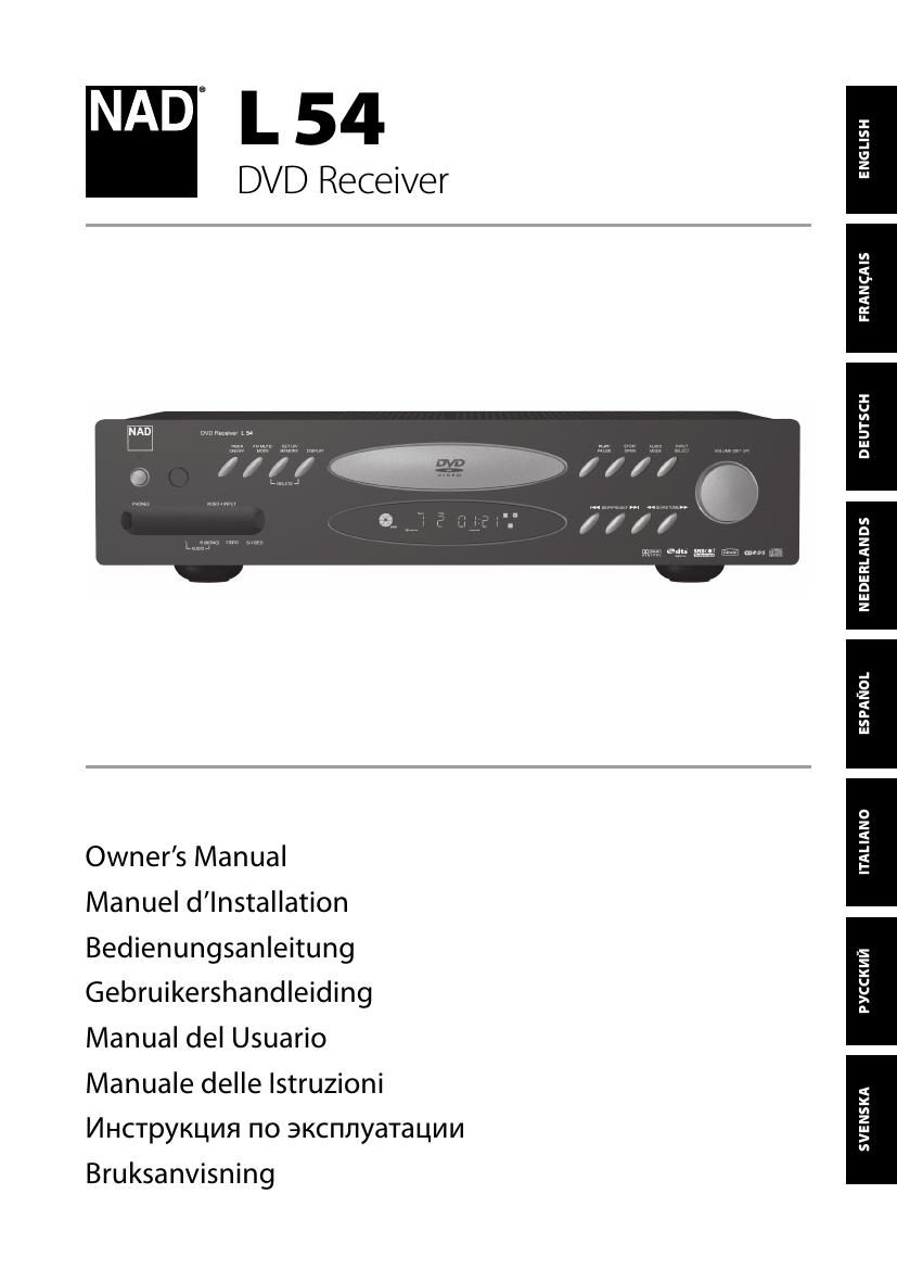 Nad L 54 Owners Manual