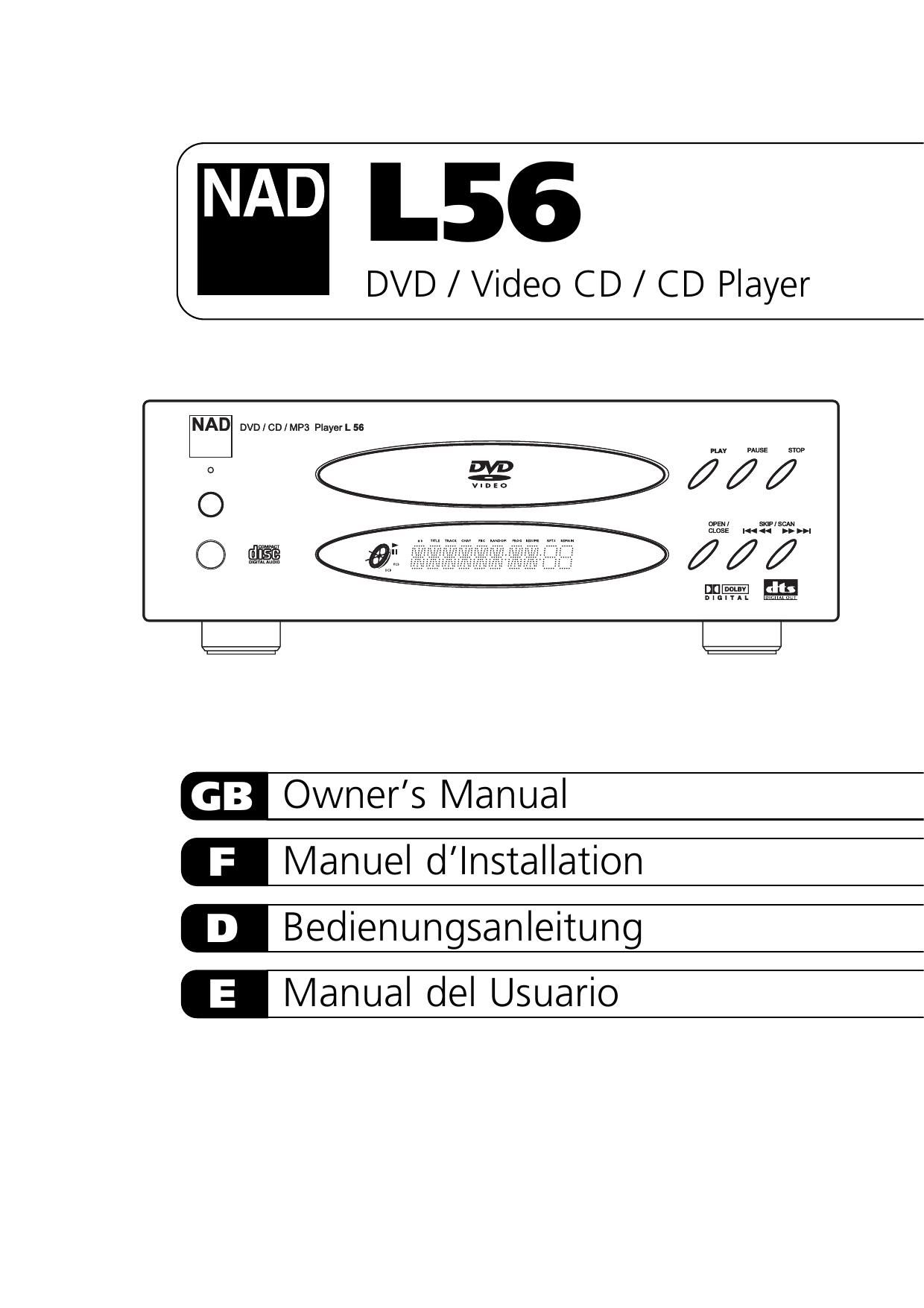 Nad L 56 Owners Manual