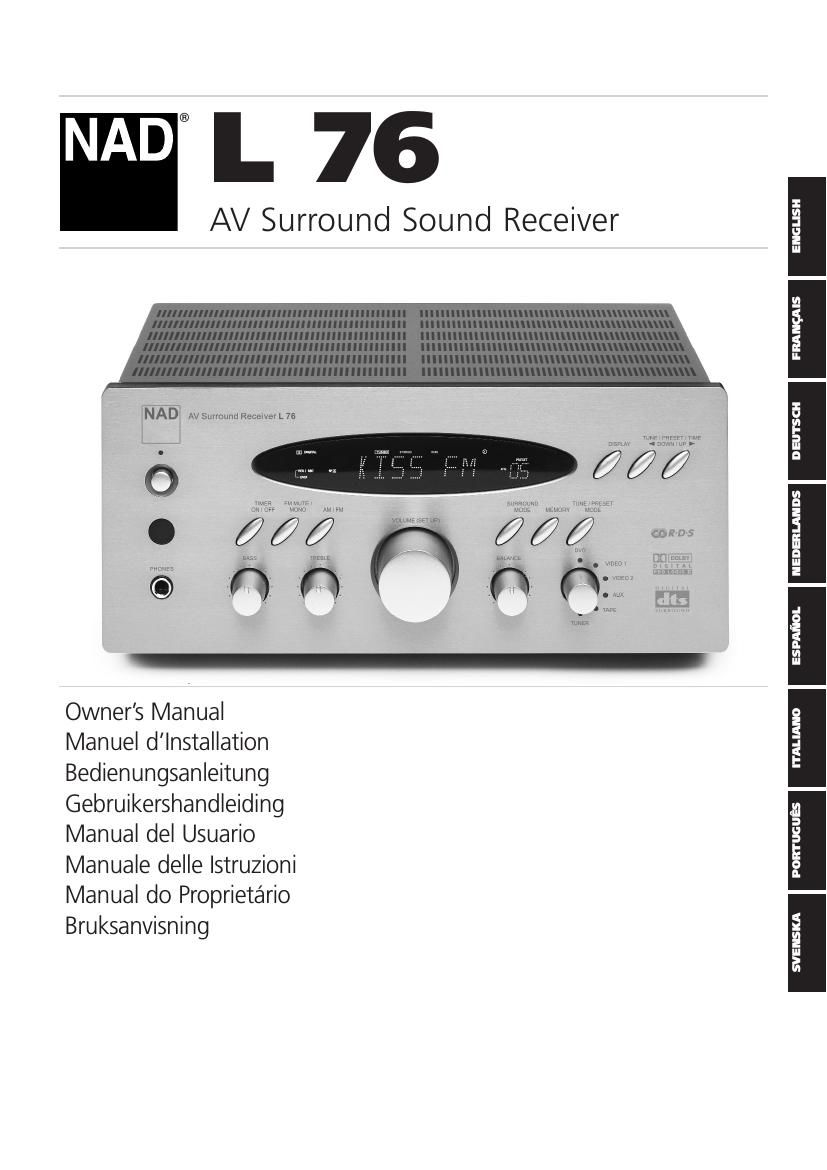 Nad L 76 Owners Manual