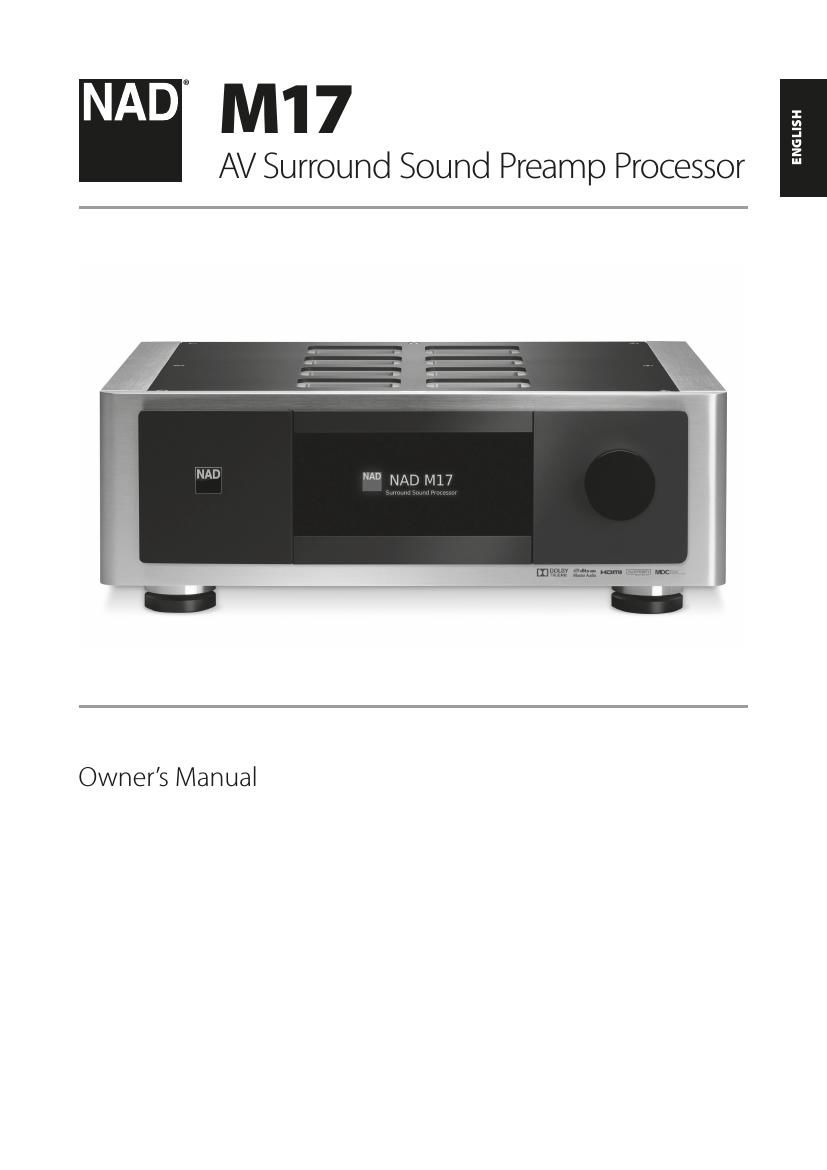 Nad M 17 AV English Owners Manual