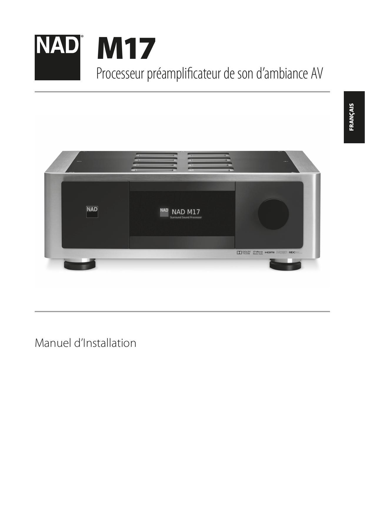 Nad M 17 AV French Owners Manual