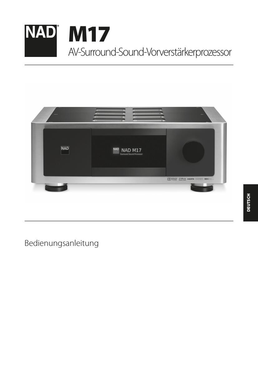 Nad M 17 AV German Owners Manual