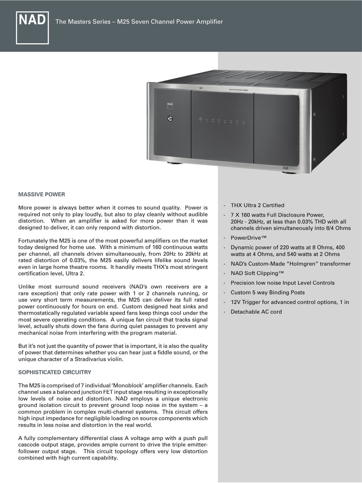 Nad M 25 Brochure