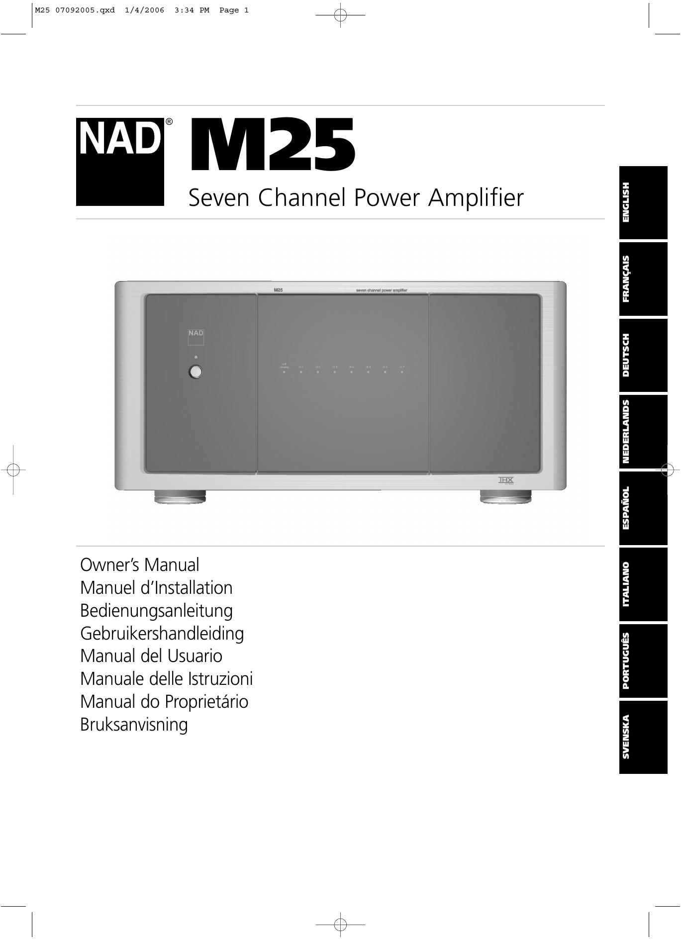 Nad M 25 Owners Manual