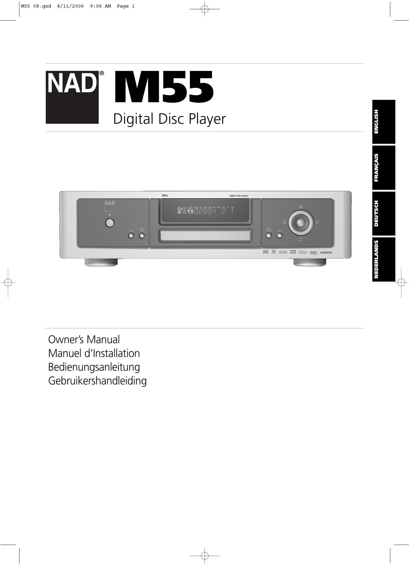Nad M 55 Owners Manual