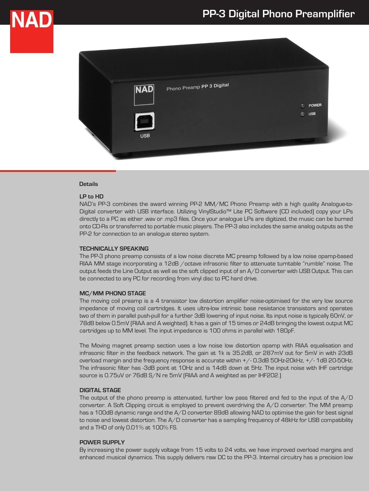 Nad PP 3 Brochure