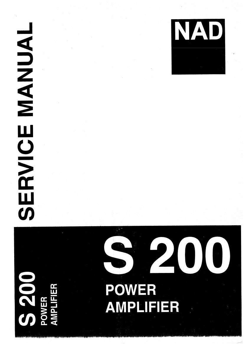 Nad S 200 Service Manual